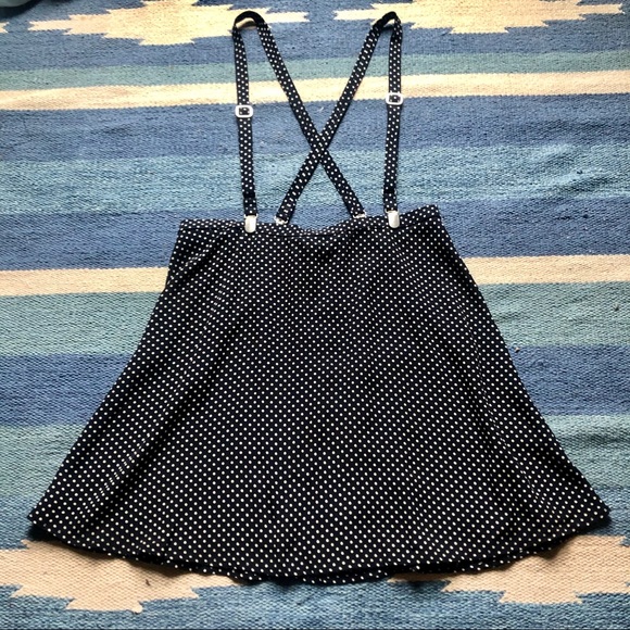 F21 | Polka Dot Suspender Skirt | 29 - Picture 1 of 7